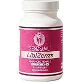 ZENZSUAL Libizenzs – Plant-Based Energy Support Supplement for Women – Caffeine-Free with Maca Root, Ashwagandha & Ginseng – Supports Daily Stamina, Focus & Well-Being – 90 Vegan Capsules