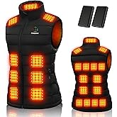 Kiangvest Women Heated Vest with 2 Pcs 20000mAh/7.4 V Battery Pack, Lightweigh Heating Vest for Women 21 Heating Zones