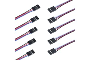 ACEBOTT 14pcs 3 Pin & 5pcs 4 Pin Female to Female Multicolored Dupont Wire, Breadboard Jumper Ribbon Cable Kit Compatible with Arduino Projects (30CM)