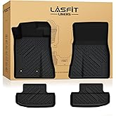 LASFIT Floor Mats for Ford Mustang 2015-2025 2026 All Weather Protector TPE Car Floor Liners, 1st & 2nd Row, 4pcs Black