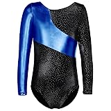 One-Piece Gymnastics Leotard Stripe Starry Sky Long