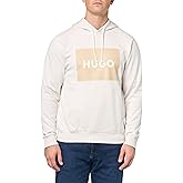 HUGO mens Regular Fit Square Logo Hooded Jersey Sweatshirt