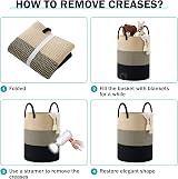 YOUDENOVA Cotton Rope Laundry Basket Large 58L 38x50 cm Grey Brown view 8