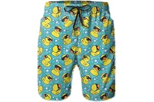 FREEHOTU Men's Swim Trunks Beach Board Shorts Quick Dry Swimwear Sports with Pockets