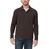PAIGE Men's Hammond Long Sleeve Sueded Jersey Polo