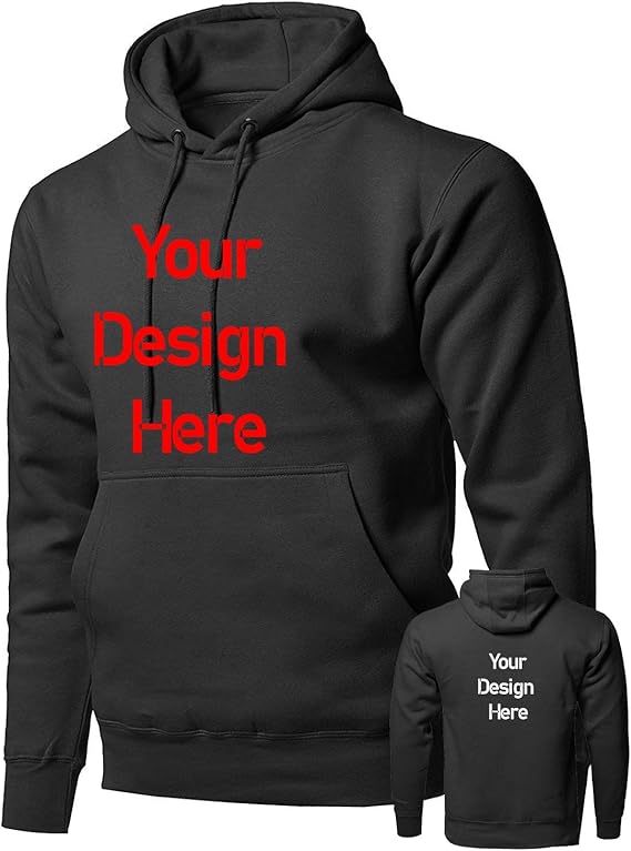 Amazon.com: Custom Mens Sweatshirt Hoodie Personalized Pullover-Two ...