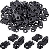 HINZIC 48pcs Black Paracord Bracelets 6mm Mini Safety Breakaway Buckles, Side Release Plastic Buckle for Paracord Bracelet Clasp Anklet Braided Necklace Cameras Strap Rings Accessories