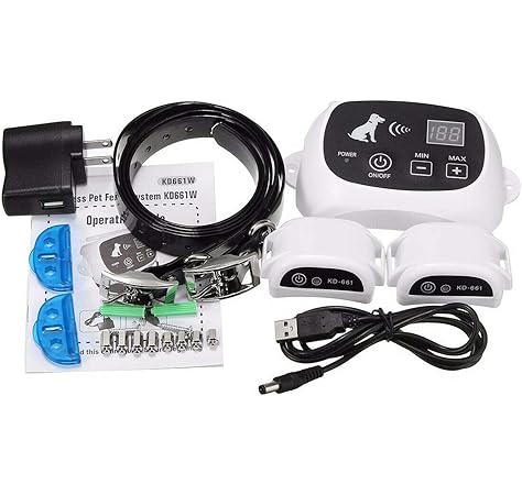 wireless dog fence with 2 collars