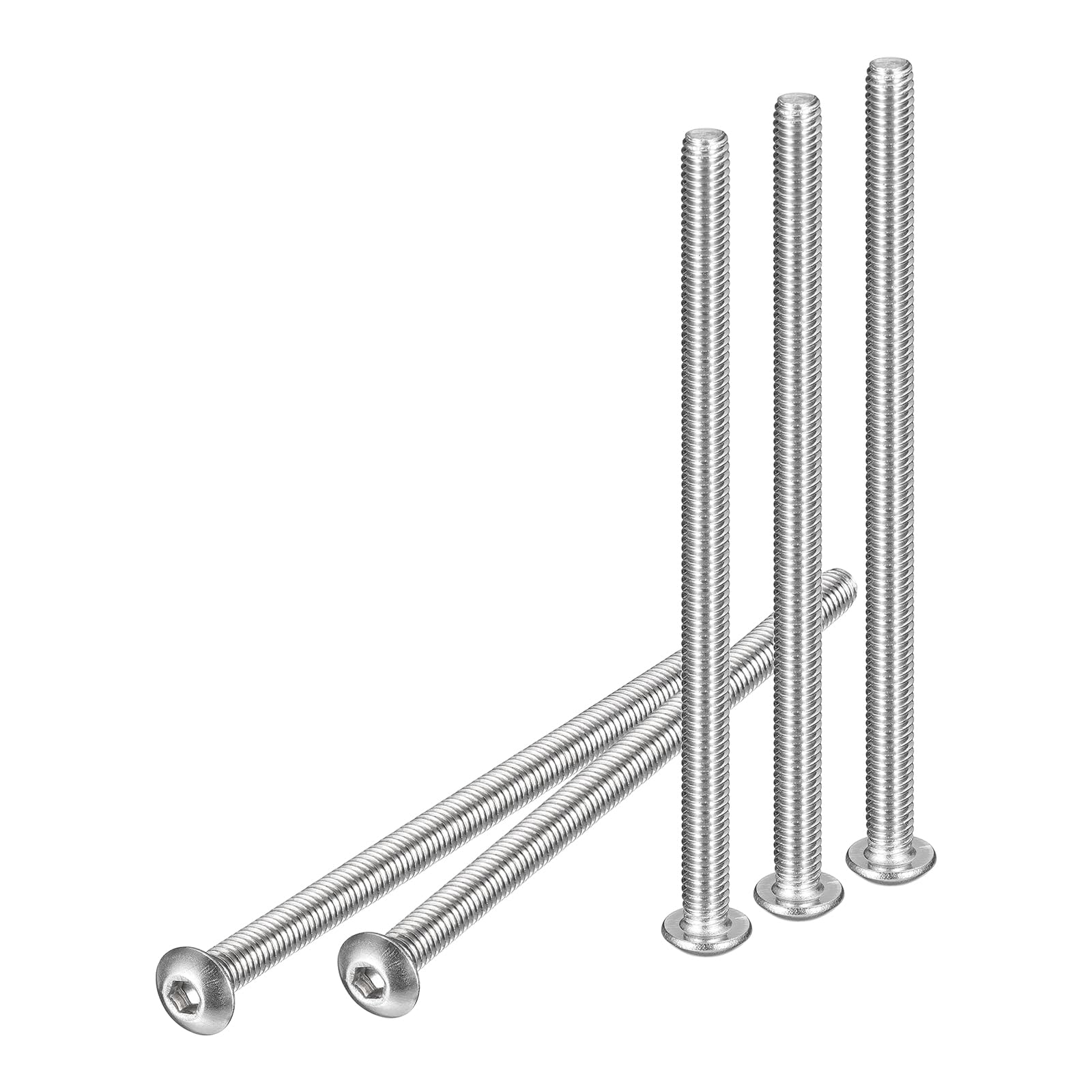 DTGN M4-0.7x70mm Button Head Socket Cap Screws - 25Pack - Good for Machine - 304 Stainless Steel 18/8 - Hex Drive Full Thread Fasteners — image 1