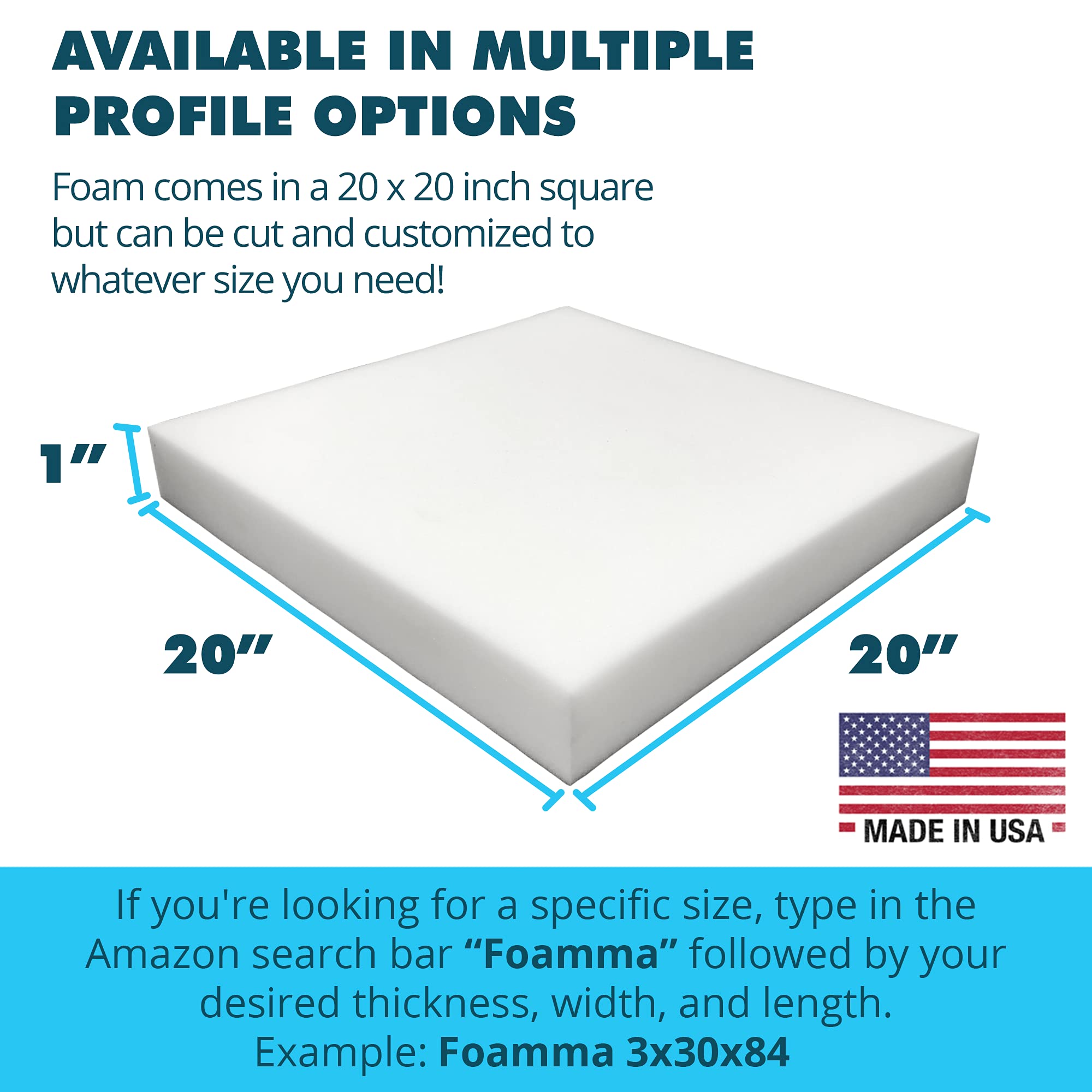 24x24 Foam Cushion Nigoone Upholstery Foam Cushion 5\"X 24\"X 24\" Memory Foam Replacement Foam For Couch Chair Seat Padding, High Density Thick-Custom Pillow And Craft Replacement Cushion Inserts