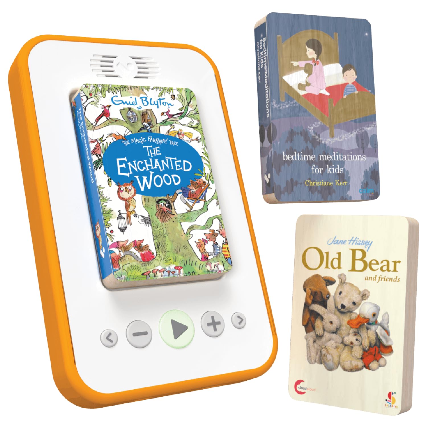 voxblock Kids Audio Book Player | Wifi-Free, Screen-Free & Portable | Bedtime Starter Pack - inc Old Bear and Friends + 2 More Kids Audio Books