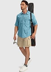 Men's Fishing Shirts with Zipper Pockets UPF