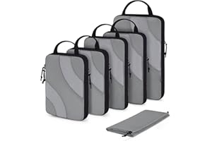 BAGSMART Compression Packing Cubes, 6 Set/4 Set/2 Set Travel Packing Cubes for Carry on Suitcases, Compression Suitcase Organizers Bag Set & Travel Cubes for Luggage, Lightweight Packing Organizers