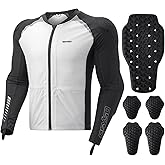 RSYSO Men's Mesh Motorcycle Jacket with CE Certified Protective Armored Motorcycle Shirt with Reflective Strips, All Season Motorcycle Riding Shirt for Motorcycle Bicycle Scooter Riding Gear