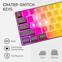 CHONCHOW Mini RGB 60% Gaming Keyboard, 68 Keys