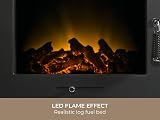 Adam Holston Electric Inset Stove Fire Black Remote 7-Day Timer LED Log Effect view 3