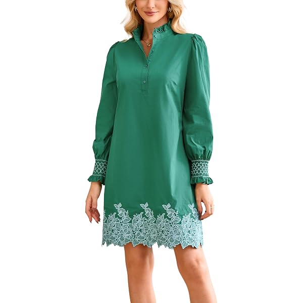 green emerald velvet dress Solsticio Embroidered Mini Shift Dress