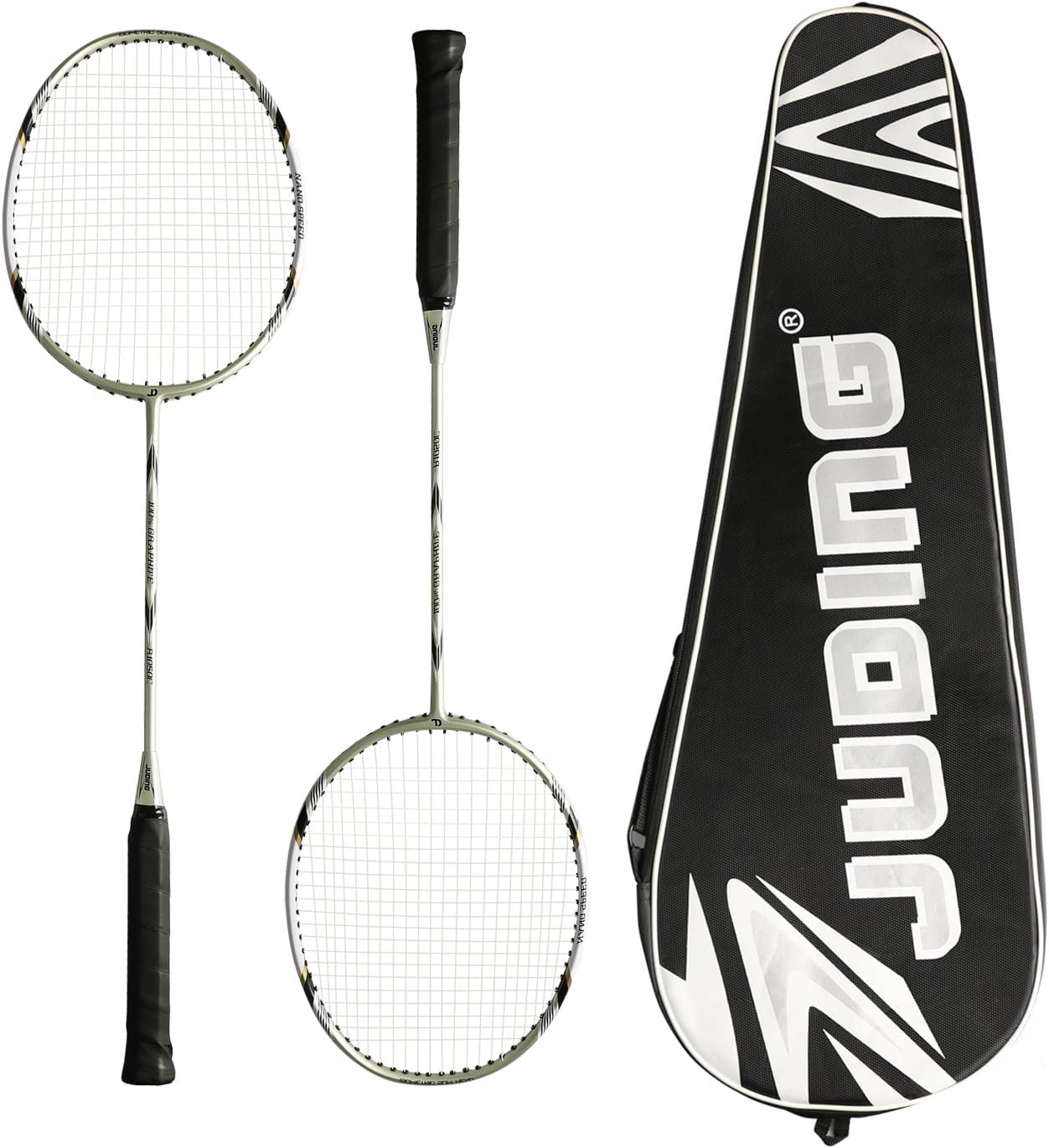 Ancees Badminton Rackets Set, Graphite Badminton Racquet 87+/-2 Gram Set - Including 1 Badminton Bag / 2 Rackets Ideal for Trainers, Amateurs and Beginners (Very Light)