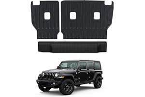CARESA Seat Back Covers for 2021-2024 Jeep Wrangler 4XE Accessories, All-Weather TPE Protection fit Wrangler 4XE with Factory Subwoofer