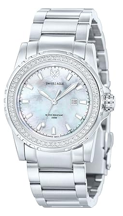 Swiss Eagle Analog Mother of Pearl Dial Womens Watch-SE-6010-22
