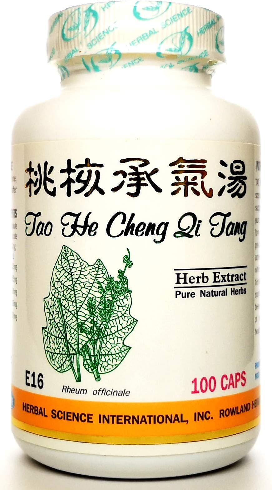 Prunus Cheng Qi Formula Dietary Supplement 500mg 100 Capsules (Tao He Cheng Qi Tang) E16 100% Natural Herbs