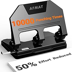 AFMAT 3 Hole Punch Heavy Duty, 40-Sheet 3 Hole