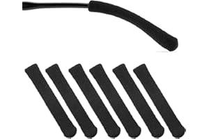 SAMLOO 3 Pairs Eyeglasses Ear Cushions for Glasses Eyeglasses Temple Tips Sleeve Protectors Non-Slip Comfortable Elastic Glasses Ear Cushion Eyeglass Ears Behind Guards Ends Arm Covers (3, Black)