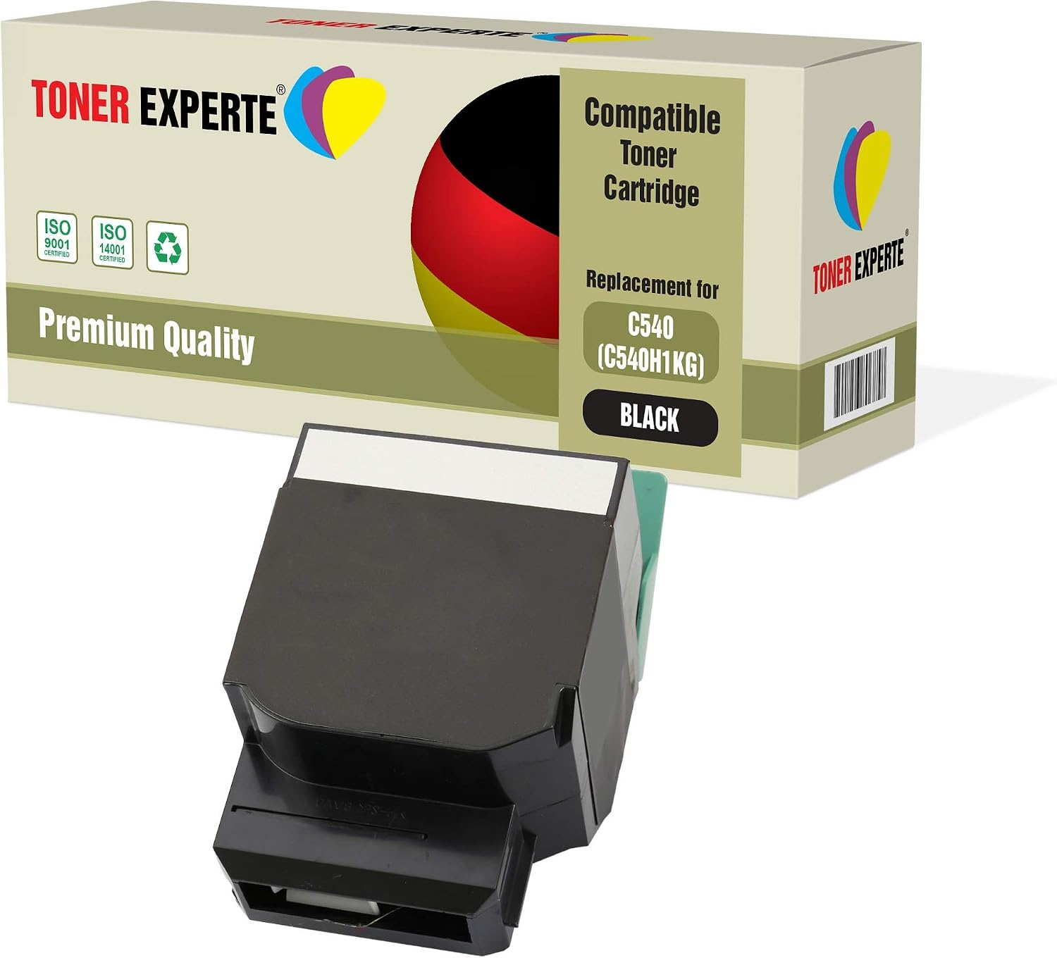 TONER EXPERTE® Compatible with C540H1KG Black Premium Toner Cartridge for Lexmark C540n, C543dn, C544dn, C544dtn, C544dw