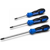 JIS Screwdriver Set 3PCS (#1#2#3), Long Reach Magnetic Precision Screwdrivers for Japanese Screws, S2 Steel, JIS Standard, for Motorcycle, Bicycle &amp; Auto Repair