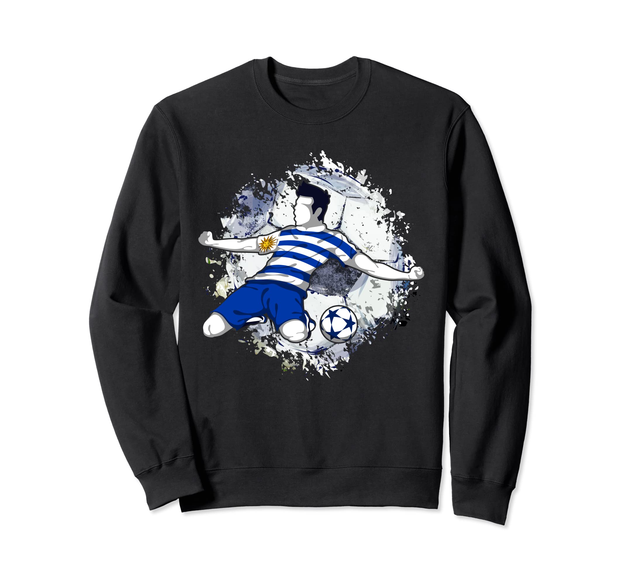 Uruguay Soccer Uruguayan National Flag Football Striker Art Sweatshirt