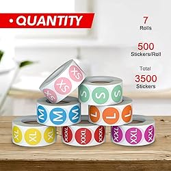 Misofuki 3500 Pcs 7 Rolls 7 Sizes 7/8 Inch Clothing