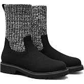 VIVAIA Fiona Women's Wool Ankle Boots, Round Toe Sock Boots | Soft wool upper, Stretch ankle shaft, Heat-retaining tech, Water-repellent