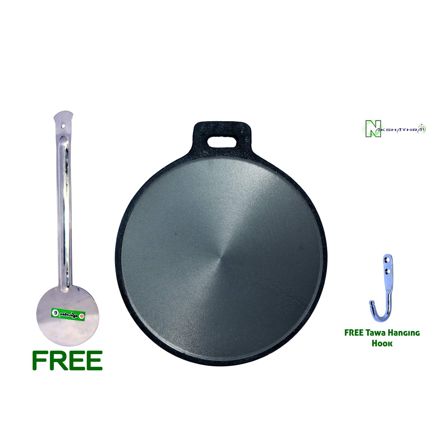 Buy nakshathra 12inch Induction Based Cast Iron Dosa Tawa (EU Standard