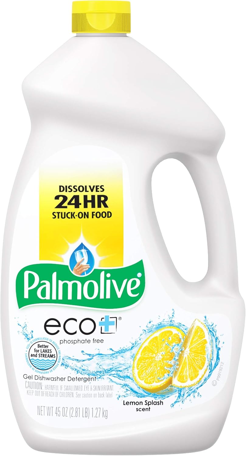 Palmolive Eco Dishwasher Detergent Gel, Lemon Splash - 45 ounce (3 Pack): Health & Personal Care