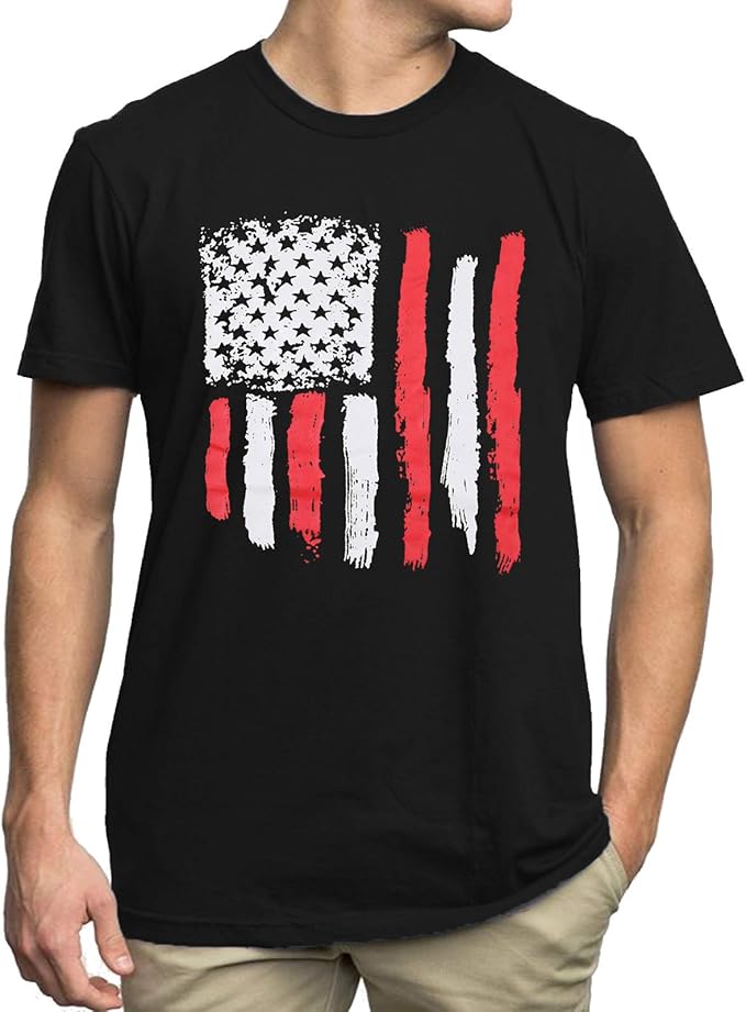 American Flag Printed Shirts for Men USA Patriotic Freedom Tshirts