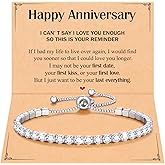 Eryuor Cubic Zirconia Tennis Bracelet for Women Christmas Anniversary Valentines Birthday Gifts for Daughter Wife Girlfriend Her