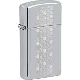Zippo Slim&reg; Honeycomb Design High Polish Chrome Pocket Lighter