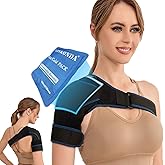 VISKONDA Shoulder Brace Sling Immobilizer and Compression Sleeve,Rotator Cuff Injury Supports for AC Joint Pain Relief,Arm Stability,Tear,Bursitis,Swelling,Tendonitis,for Men and Women (Large)