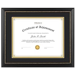 Golden State Art, 8.5X11 Diploma Frame, Solid Wood