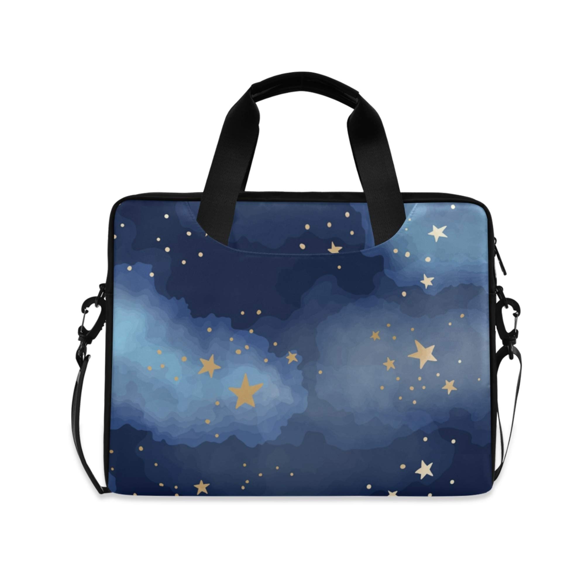 Laptop Bag, Dark Blue Star Constellation Computer Sleeve Case Laptop Handbags Briefcase with Strap and Handle for Boys Girls Women Men 14 15 15.6 Inch