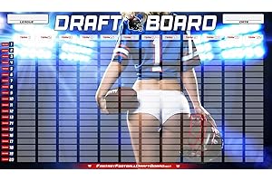 360 FANTASY FOOTBALL DRAFT BOARDS Fantasy Football Draft Board 2025-2026 - Backside Beauty [12 Team x 20 Round]
