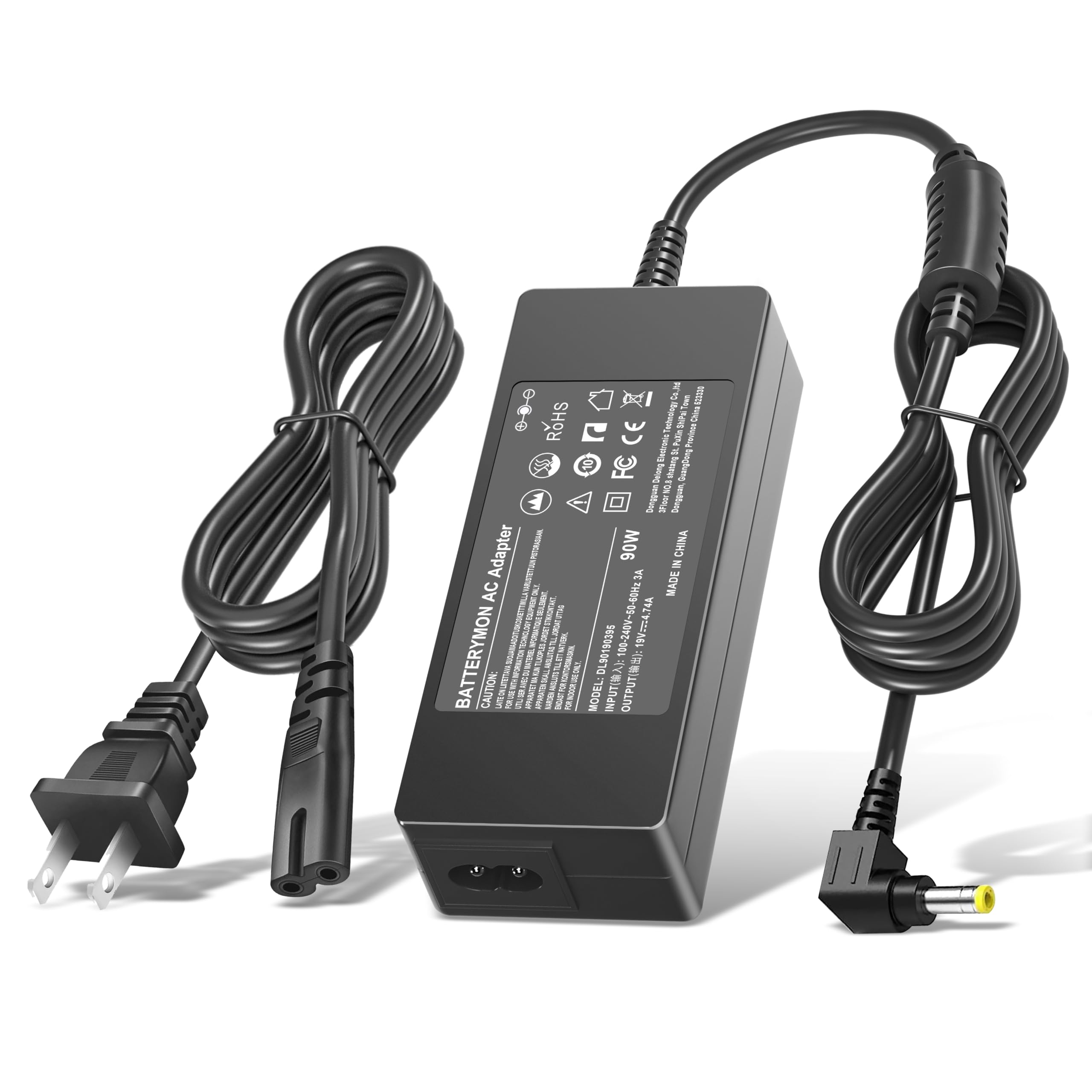 Photo 1 of 19V Monitor Power Adapter Cord Compatible with Asus VG278Q VG278 VG279 VG279Q VG245H VG245 VG248QE VX248 VX248H VX228H VX279H MX239H MX279H LS246H LCD Asus 27'' 24'' 23'' 22'' Gaming Monitor Charger