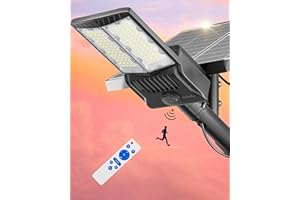 Gefolly SL-10000W Solar Street Lights Outdoor, 600000LM Commercial Parking Lot Light Dusk to Dawn IP67 Waterproof 6500K Solar Security Flood Lights with Motion Sensor Solar Lamp for Yard, Road