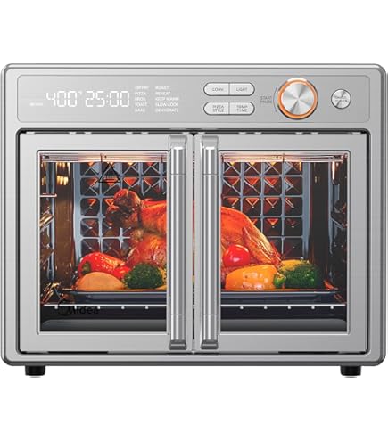 ⭐︎ARIA⭐︎ Amazon.com: Aria Retro 17Qt Air Fryer Oven: 4-in-1 Functionality