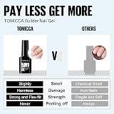 TOMICCA 5-in-1 Clear Builder Gel 15ml Crystal Nail Extension Hard Gel view 8
