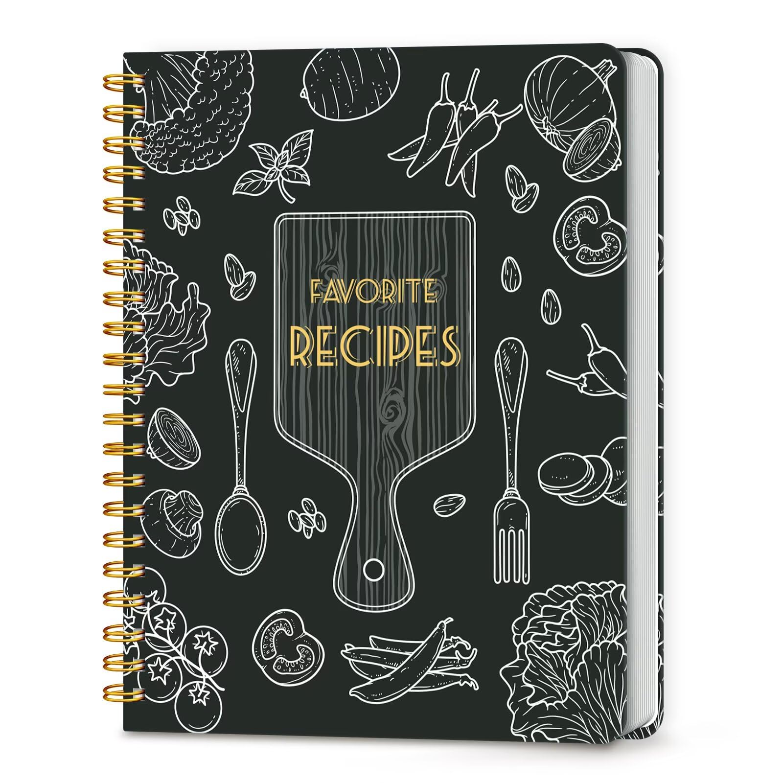 Cookery Notebook LuBudingJoy Blank Recipe Notebook to Write in Your Own Recipes, Full ...