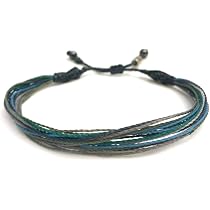 Amazon.com: Woven Knot Friendship Bracelet for Men in Navy Blue ...