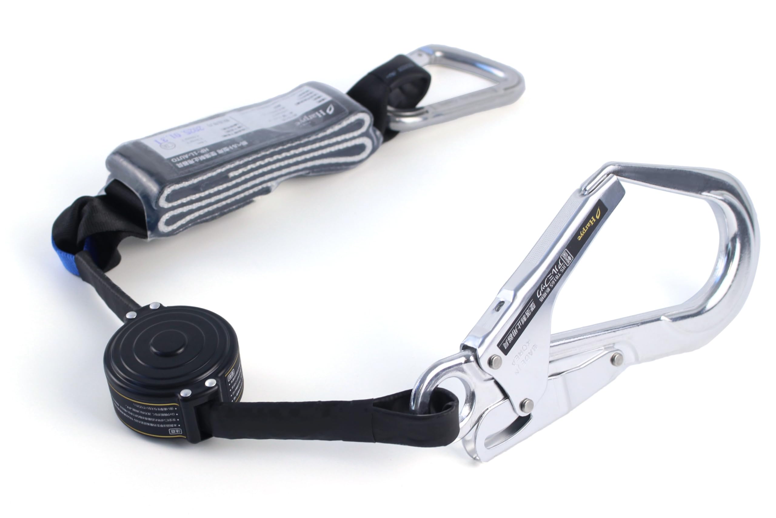 [ハーピー] 【新規格適合完了】胴ベルト型用 シングルランヤード [両側巻取式シングル] 軽量アルミフック 第一種 墜落制止用器具 100KGまで適合 安全帯 1丁掛け商品画像