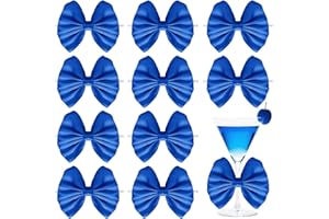 Sdfvsdg 24 Pcs Satin Royal Blue Ribbon Twist Tie Bows for Treat Bags 3.5inches Blue Bows for Crafts Premade Bows Decorating Gifts Wrapping Bows for Pop Candy Apples Cake Bakery Wedding Party
