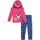 Pinkfong Baby Shark Girls Pullover Cosplay Hoodie Legging Newborn to Little Kid